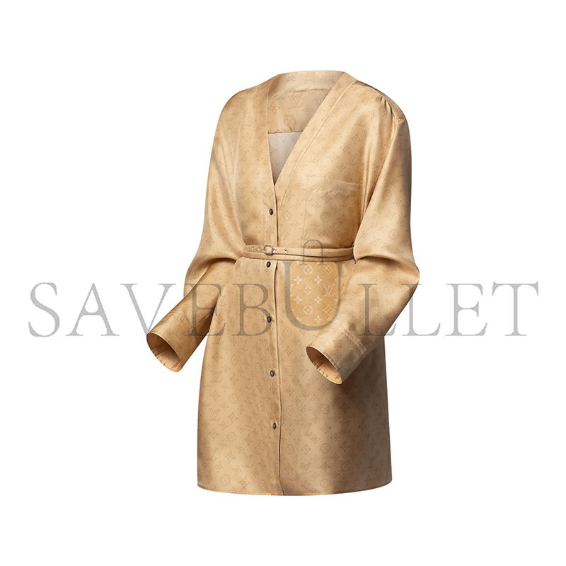 LOUIS VUITTON MAHINA BUTTON FRONT DRESS 1AHXMP LOUIS VUITTON MAHINA BUTTON FRONT DRESS 1AHXMP